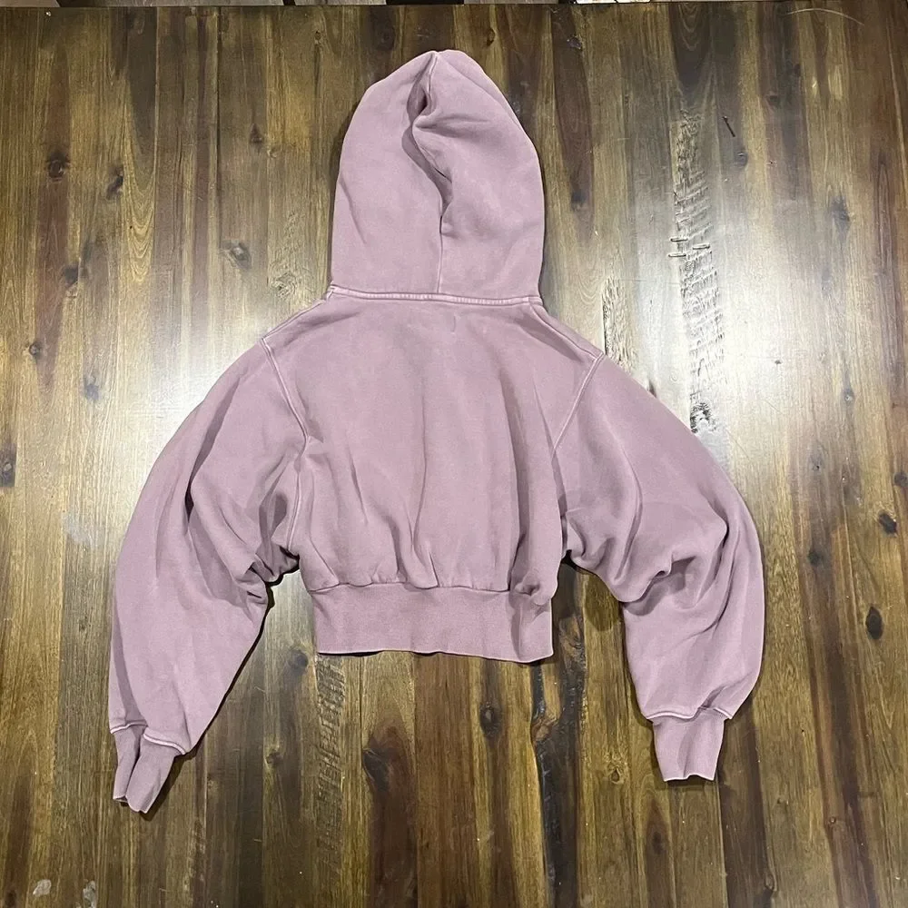Tna by Artizia Wide Hem, Long Sleeve Cropped Hoodie Sweatshirt, Women's Size 2XS